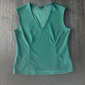 Banana Republic Dark Green V-Neck Blouse